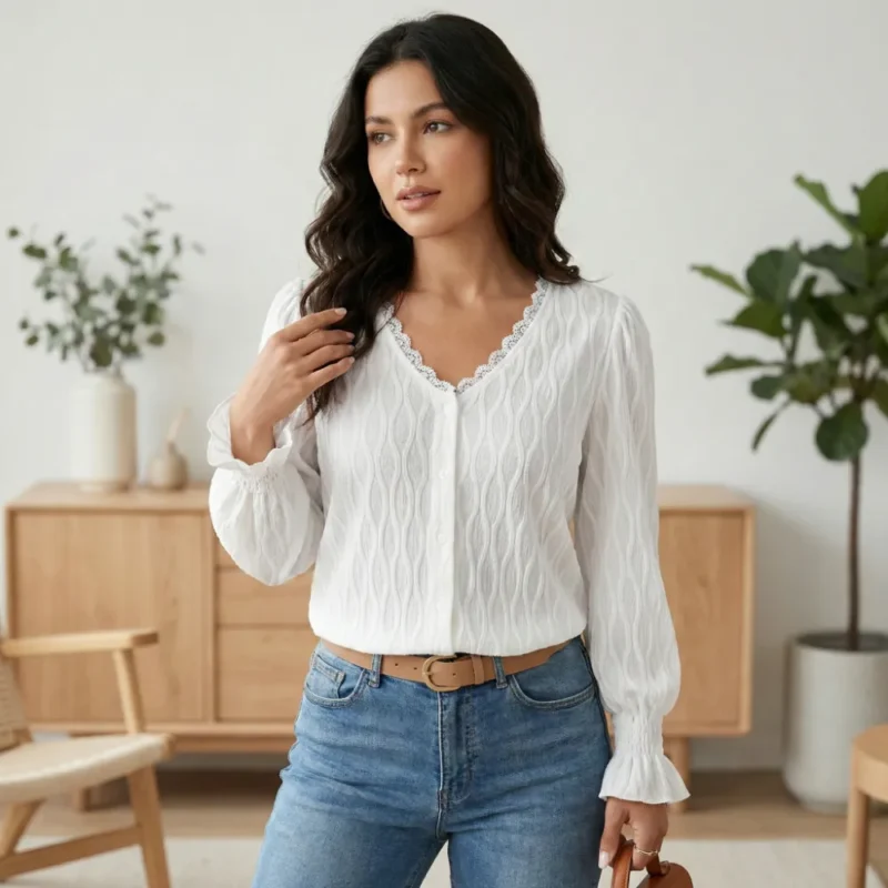 he53ibella Veronica | Top com decote em V